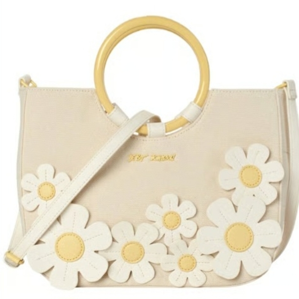 Betsey Johnson XOONYX Satchel with Florals - Picture 3 of 6
